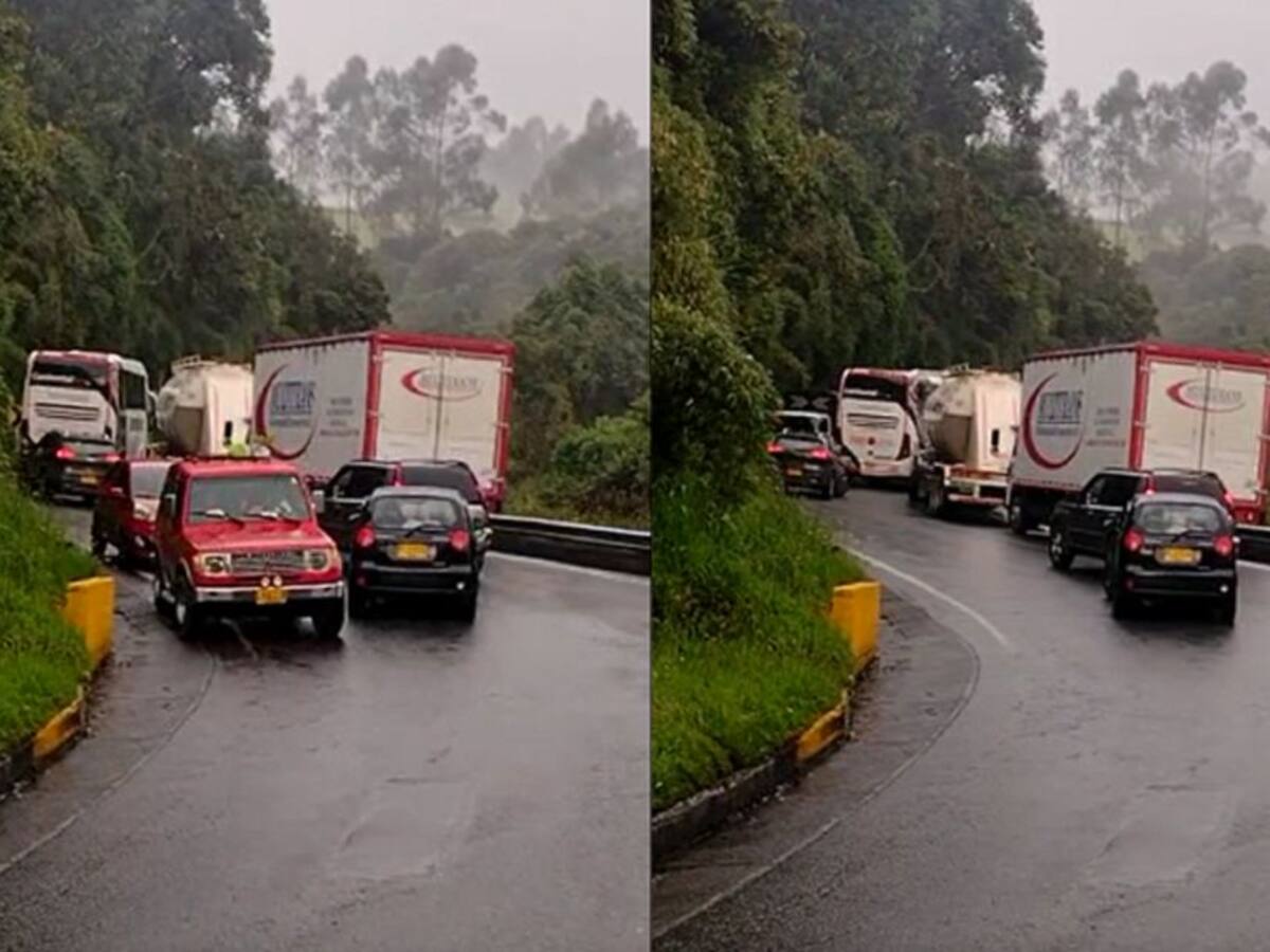 Imprudencia en la vía hacia el Alto de Letras aumenta el caos vehicular