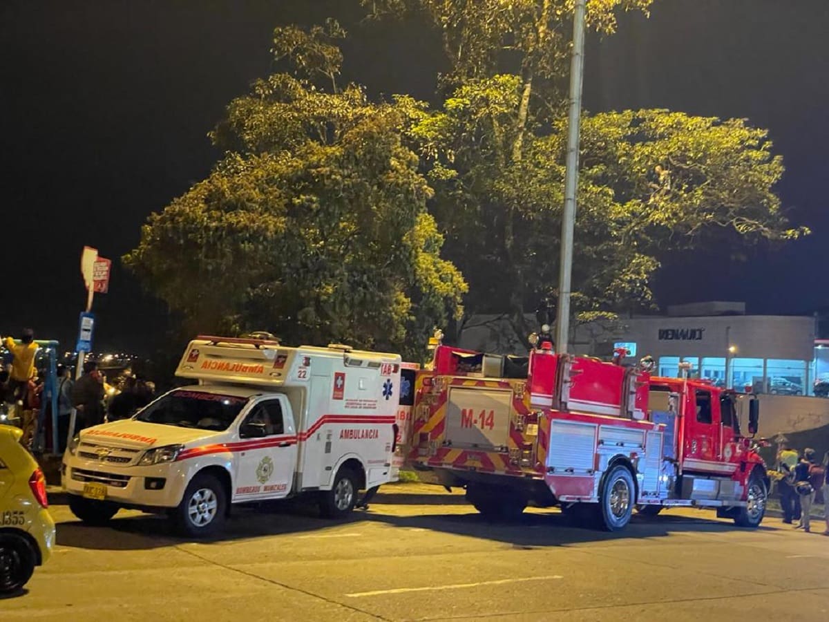 En Manizales rescataron a un hombre que estaba en la parte alta de un árbol
