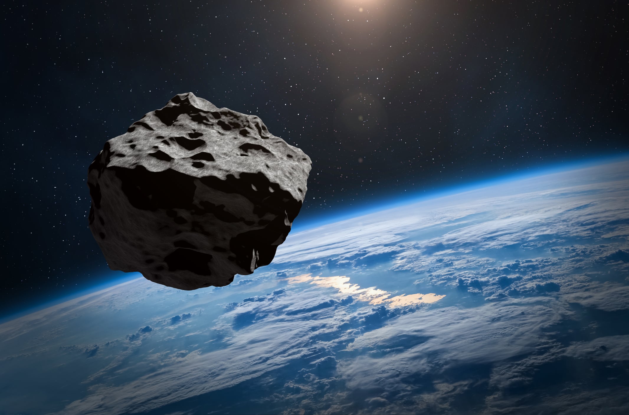 Imagen de referencia de un meteorito alrededor de la órbita de la tierra (Crédito: Getty Images)
