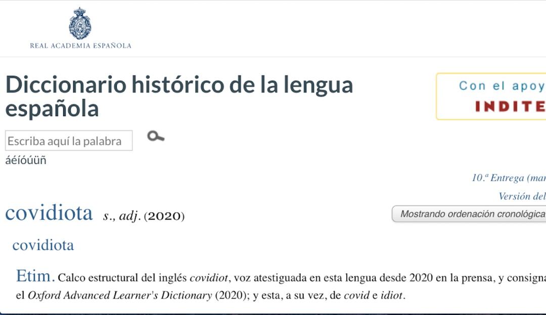 'covidiota', término aceptado por la RAE