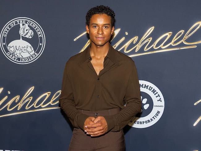 GARY, INDIANA - APRIL 13: Jafaar Jackson during the "Michael" Hometown Screening at the Mark Spencer Auditorium at West Side Leadership Academy on April 13, 2026 in Gary, Indiana. (Photo by Barry Brecheisen/Getty Images)