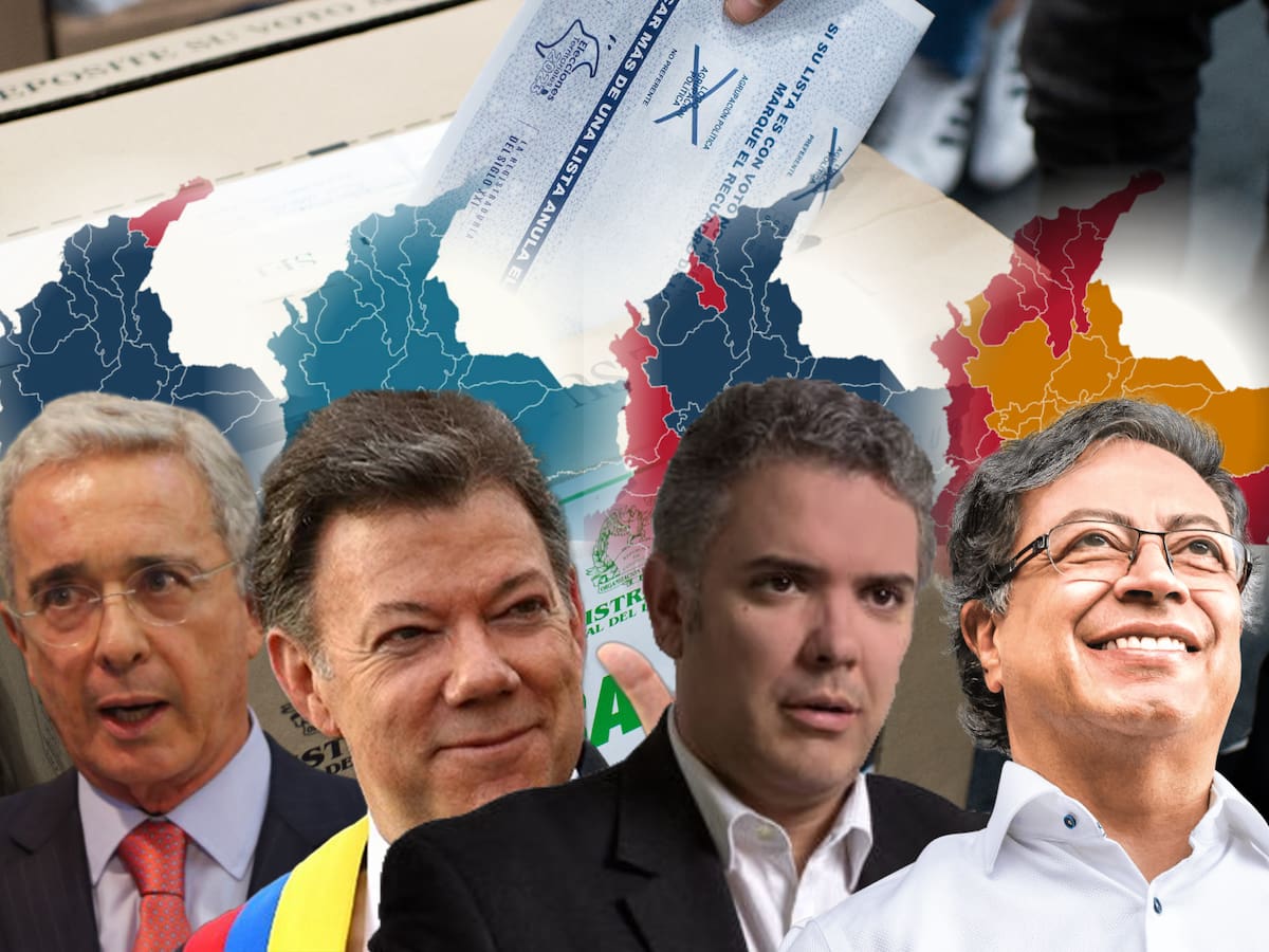 Así ha votado presidente Colombia en los últimos 20 años: mapas, cifras y datos clave