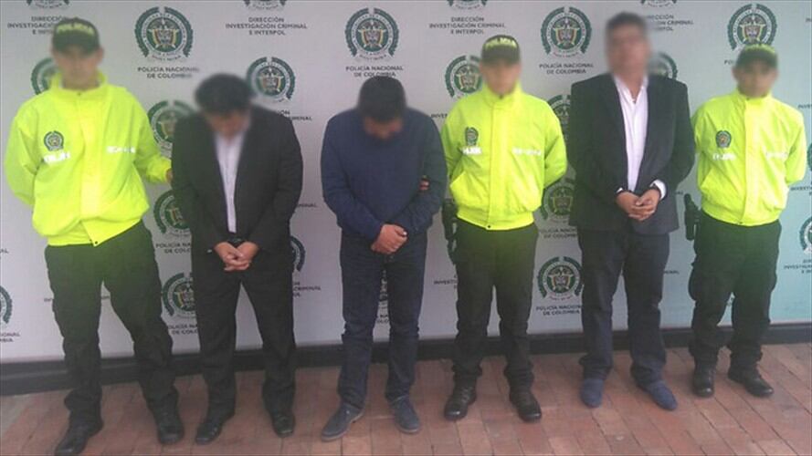 Captura de cuatro personas sindicadas de ser responsables del desfalco perpetrado en la Dian. Foto: Colprensa