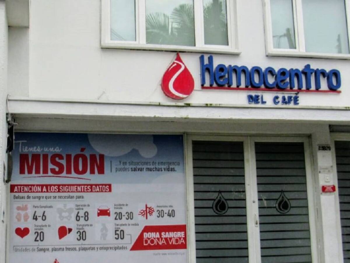 Hemocentro del Café lanza S.O.S. por escasez de sangre