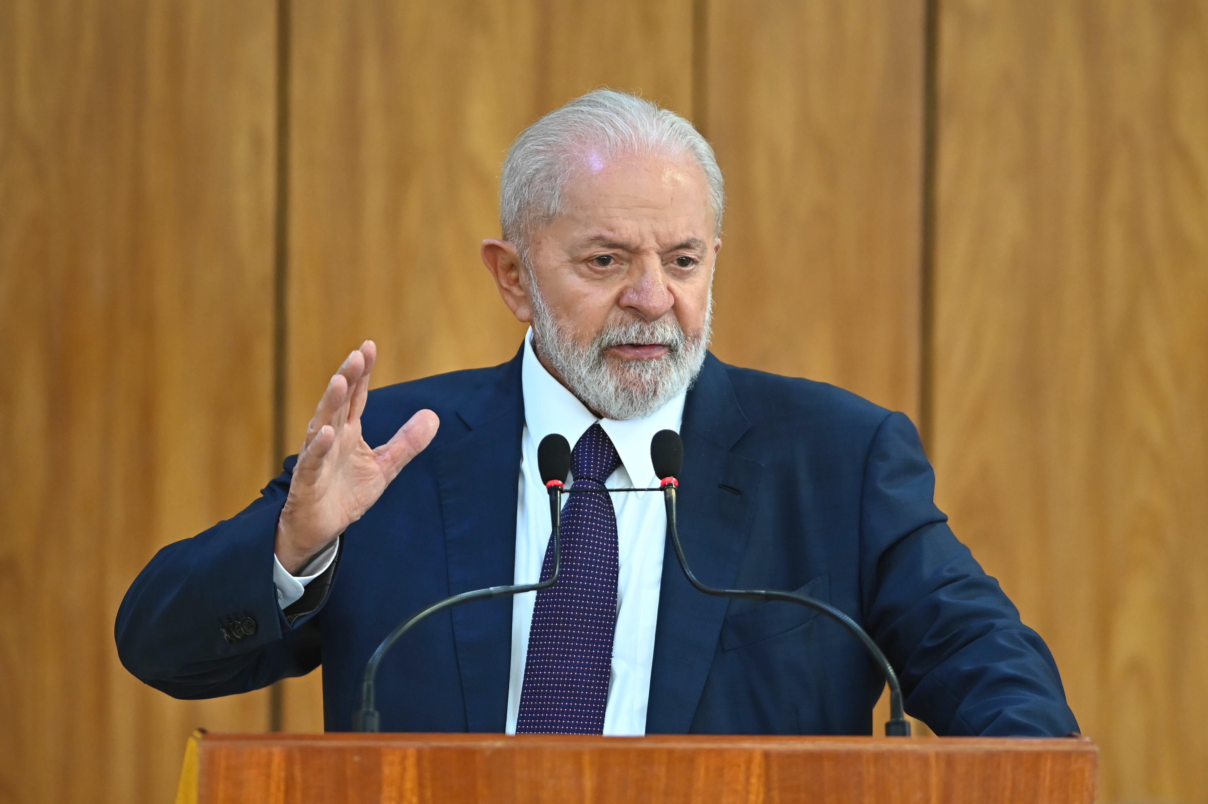 El presidente de Brasil, Luiz Inácio Lula da Silva, 6 de marzo de 2024 en Brasilia. (Foto de Ton Molina/Getty Images)