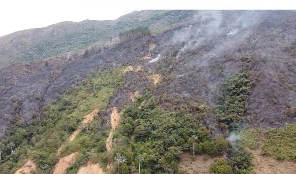 Incendio entre Paipa (Boyacá) y Gámbita (Santander)