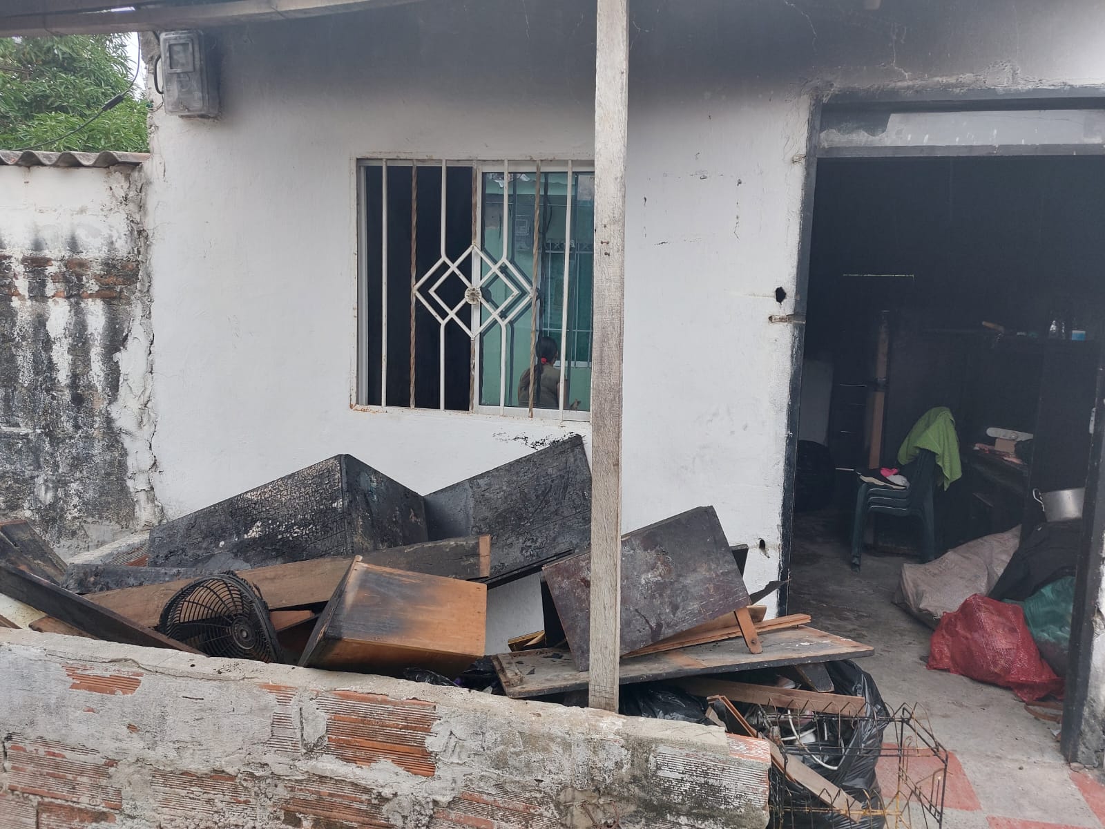 Vivienda afectada por incendio en Barranquilla./ Foto: Caracol Radio