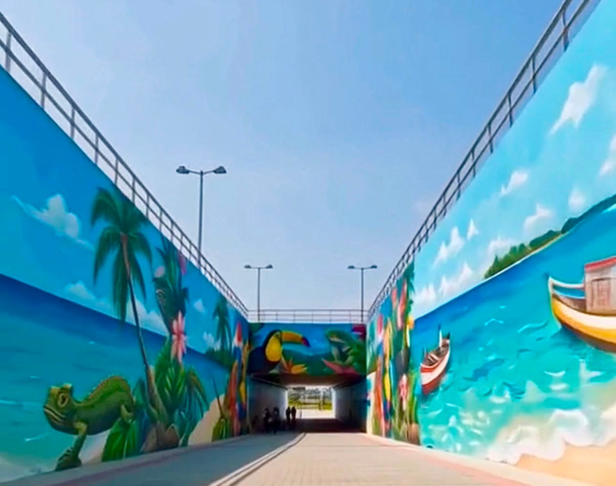Así será el túnel peatonal. Foto: Alcaldía de Barranquilla.