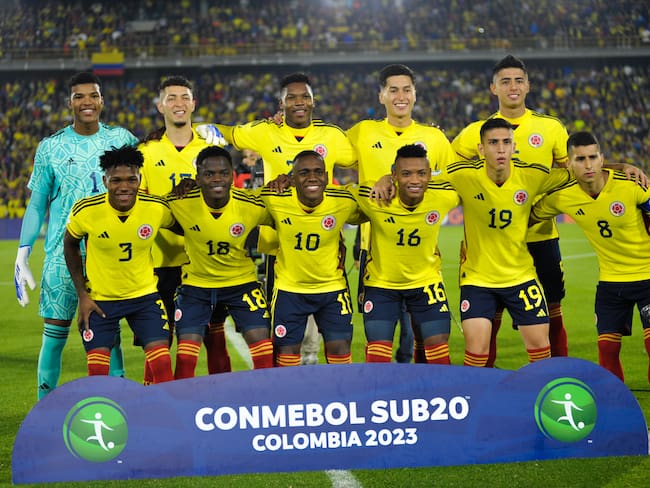 La Selección Colombia Sub-20 durante el Sudamericano de la categoría (Photo by: Chepa Beltran/Long Visual Press/Universal Images Group via Getty Images)