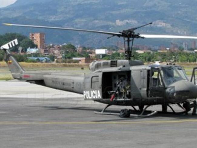 Helicóptero de la Policía resultó averiado durante protestas en el Huila