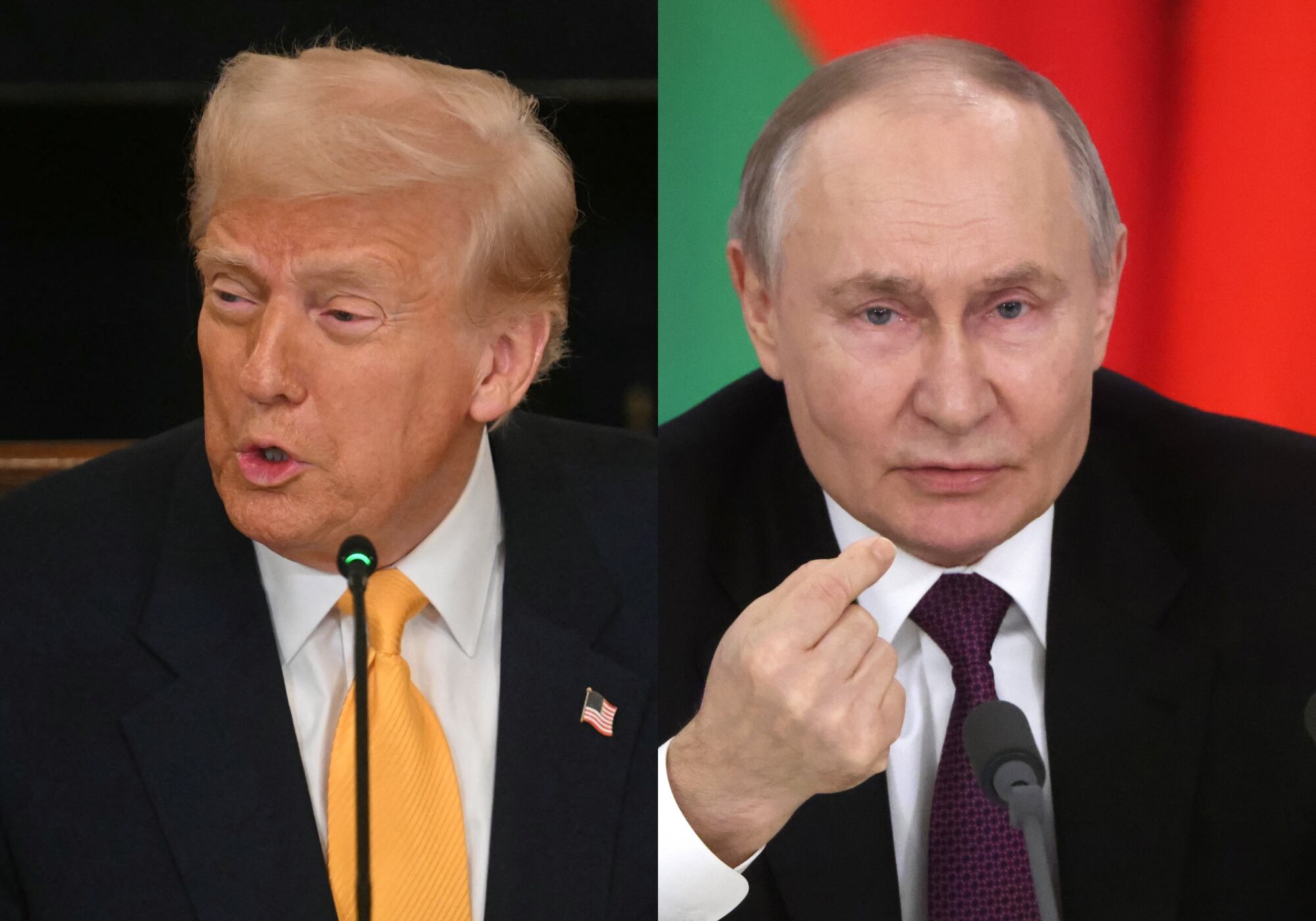 Donald Trump (WATSON/AFP) y Vladimir Putin (Contributor). Foto: Getty Images.