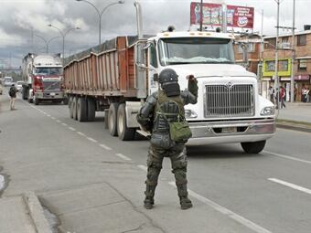 Paro en Tunja. Foto: Colprensa.