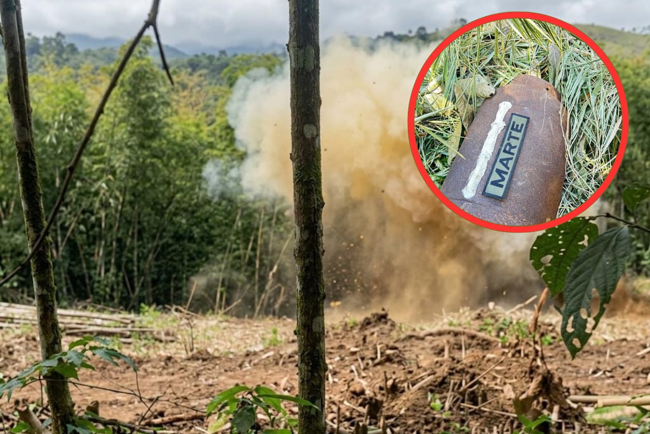 La detonación controlada no dejó afectacioes para los civiles. Crédito: Ejército Nacional.
