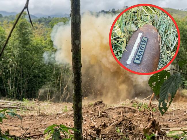 La detonación controlada no dejó afectacioes para los civiles. Crédito: Ejército Nacional.