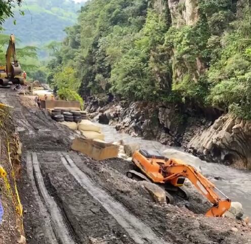 La Concesión de la Transversal del Sisga avanza en la recuperación de la vía en Piedra Campana. Imagen| Captura de pantalla