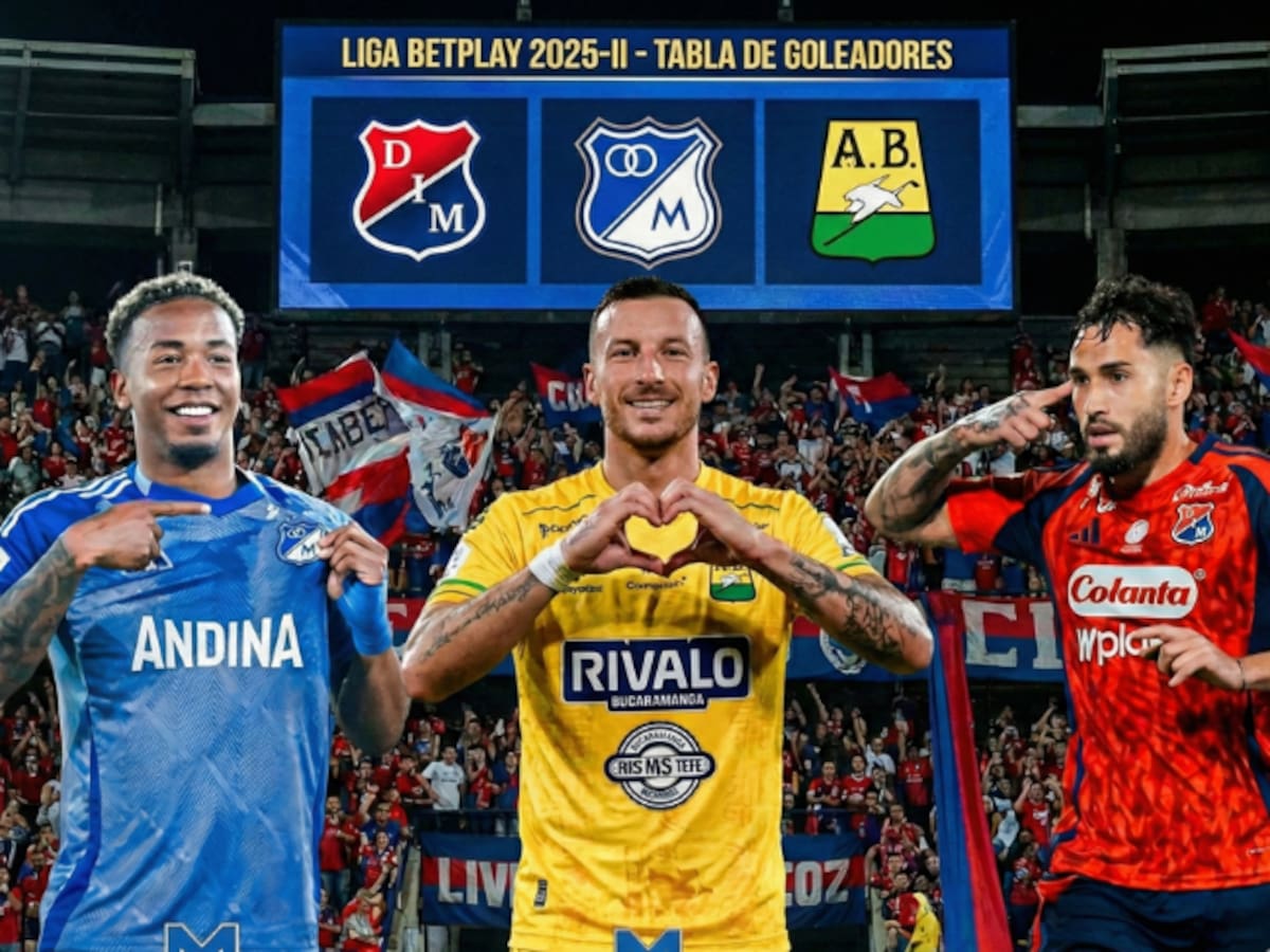 Tabla de goleadores de la Liga Colombiana 2025 tras gol de Luciano Pons con Bucaramanga