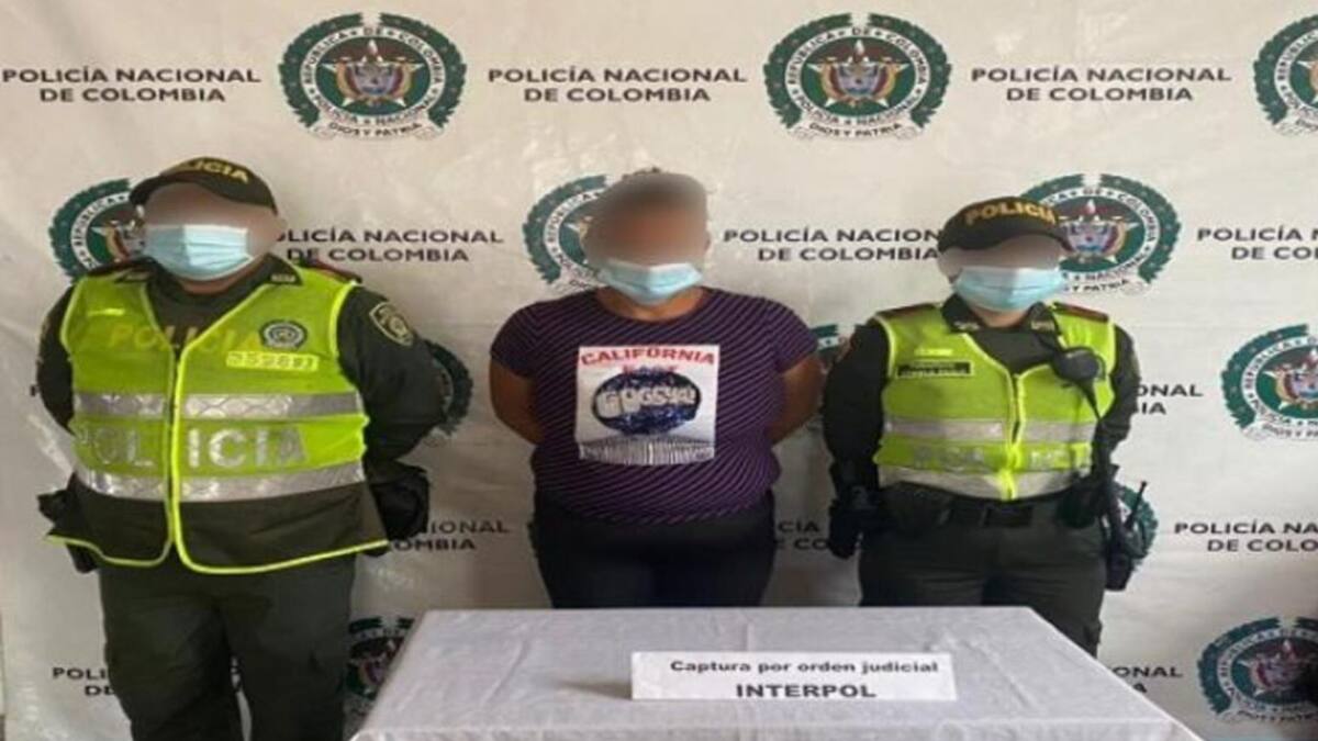 En Santa Rosa de Cabal capturan una mujer requerida por la Interpol
