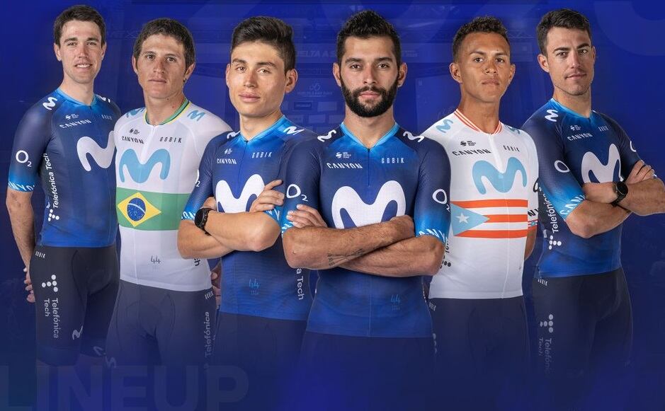 Cartel de presentación del Movistar para la Vuelta a San Juan / Movistar Team