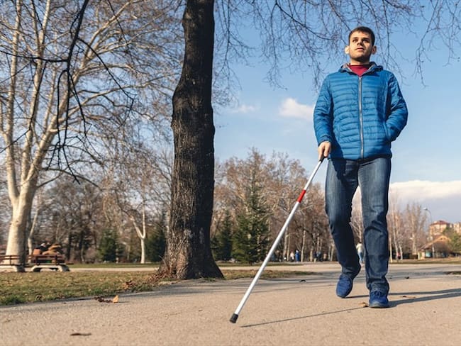 &quot;Innomake&quot;, una tecnología desarrollada que por medio de sensores busca facilitar el tránsito de personas con discapacidad visual.. Foto: Getty Images