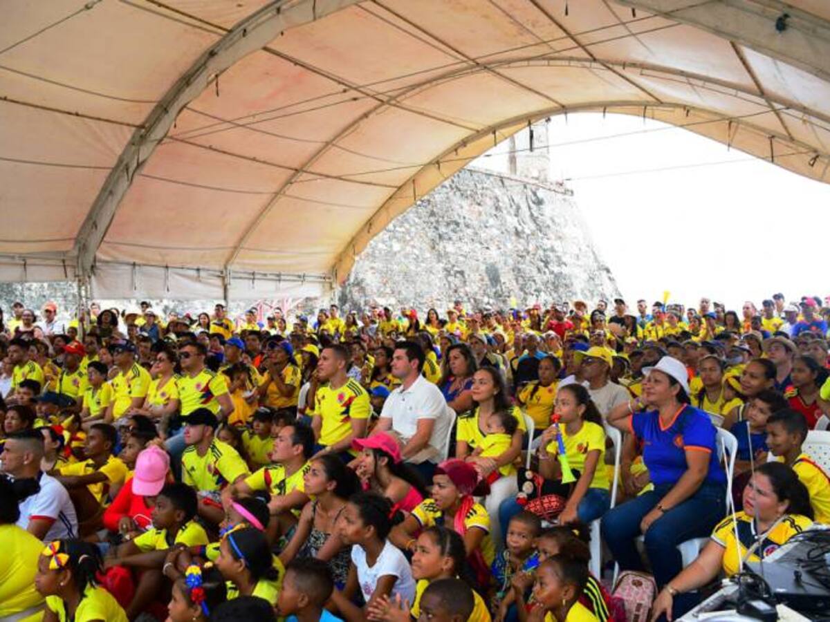 Castillo de San Felipe vibró con la victoria de la Selección Colombia