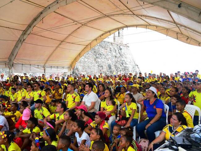 Castillo de San Felipe vibró con la victoria de la Selección Colombia