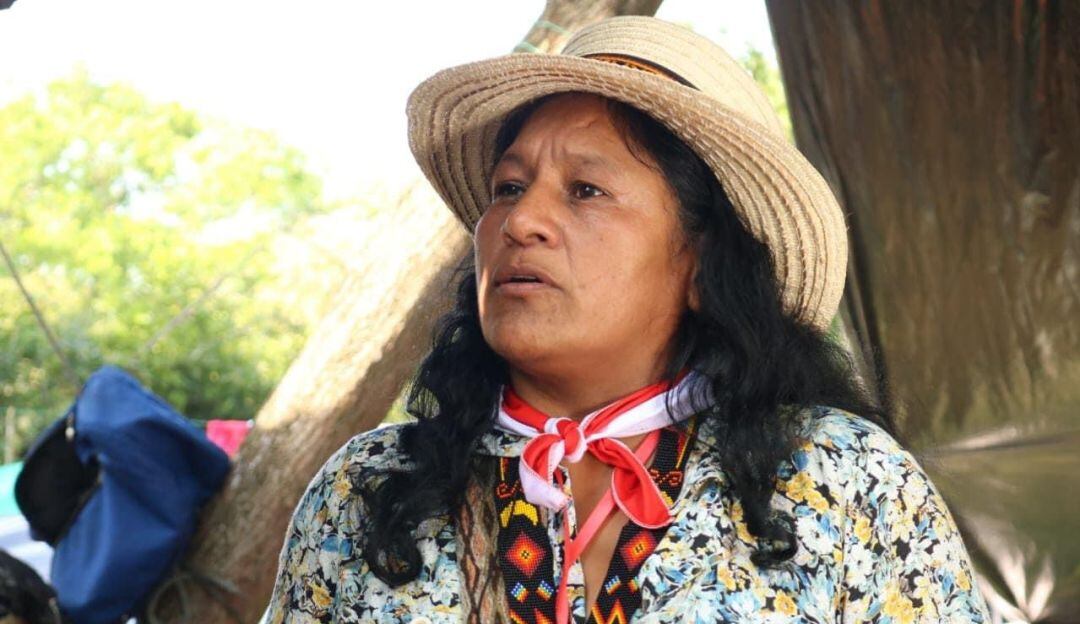 Lideresa indígena Aida Quilcué, hoy aspirante al Congreso de la República