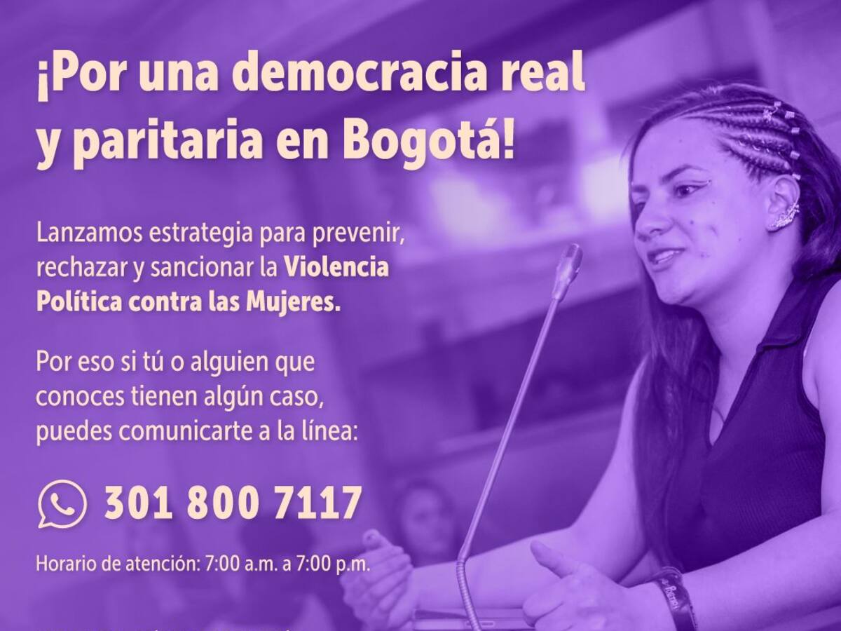 Alcaldía de Bogotá lanza estrategia para prevenir violencia contra las mujeres en política