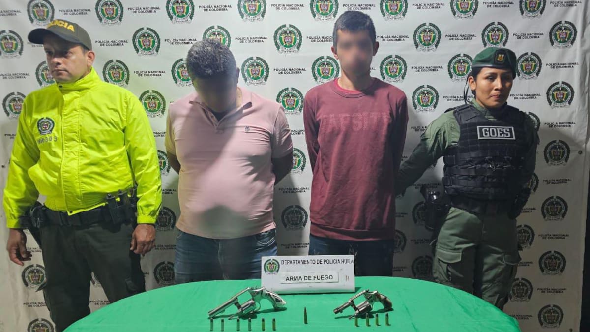 Transportaban armas de fuego en un vehículo de servicio público en la Plata-Huila