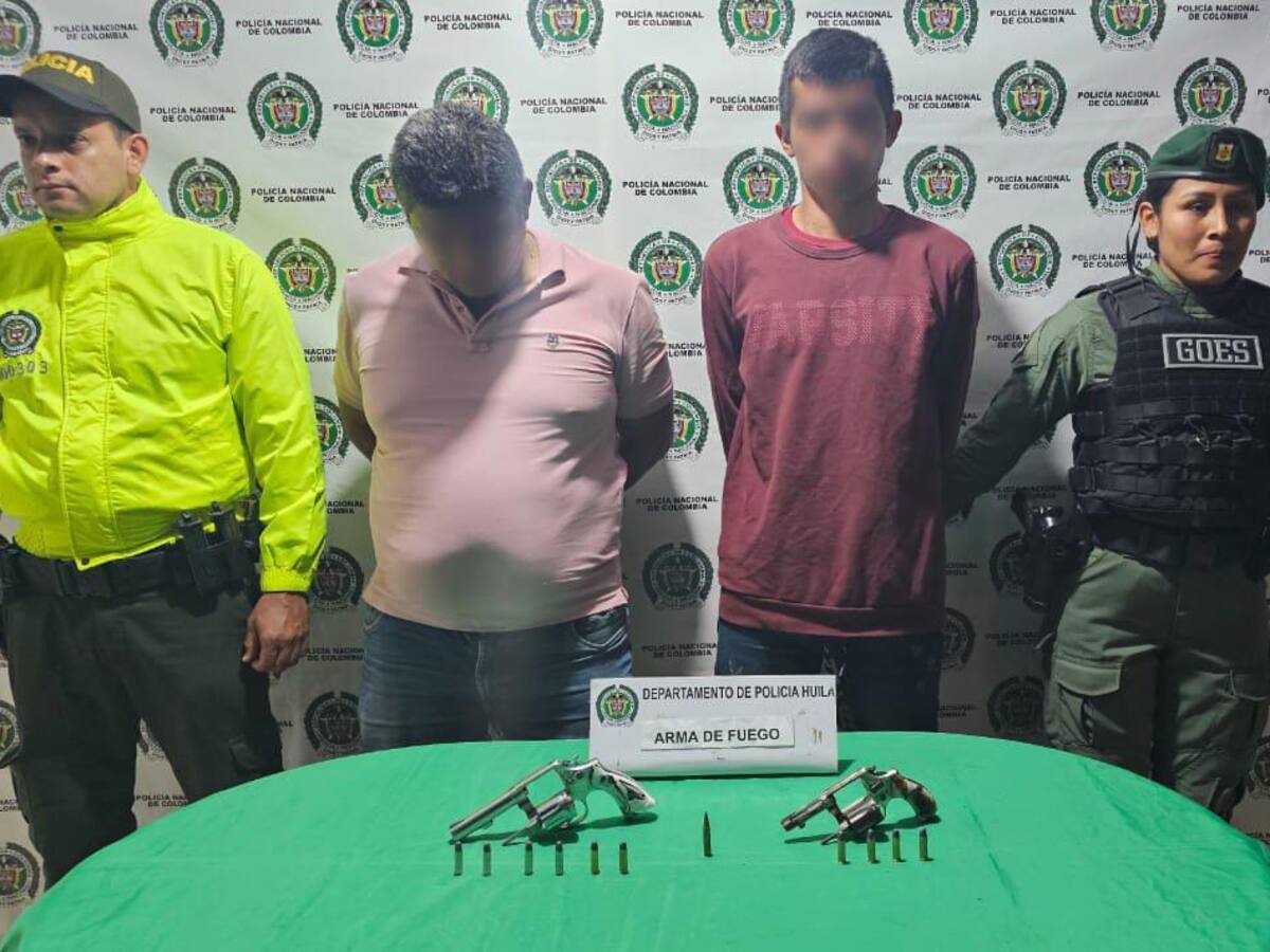Transportaban armas de fuego en un vehículo de servicio público en la Plata-Huila