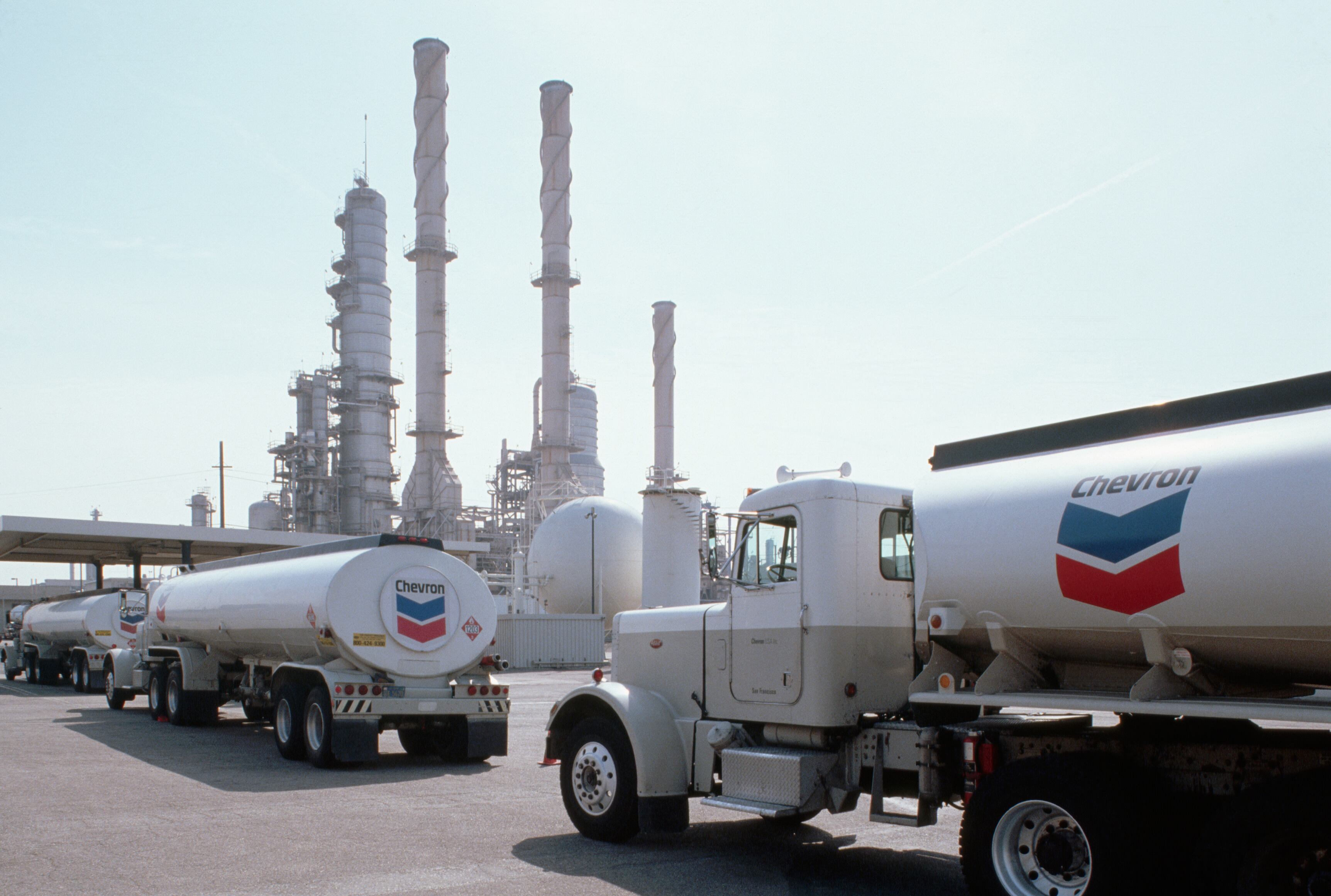 Camiones de Chevron. FOTO: Getty Images