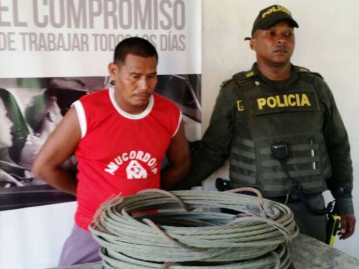 Capturan sujeto que hurtaba cables eléctricos en inmediaciones de Turbaco