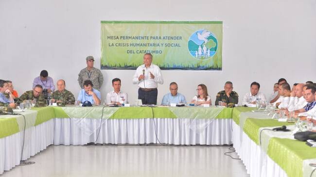 Vicepresidente Oscar Naranjo preside mesa de dialogo en Ocaña por crisis en el Catatumbo