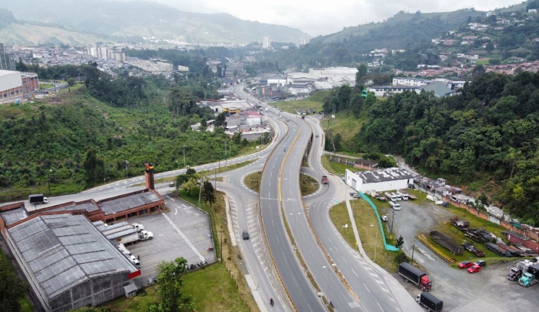 Obras viales de la variante Manizales