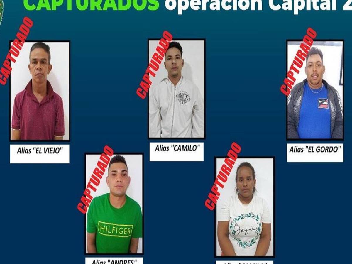 Capturan a cinco sujetos que se dedicaban a extorsionar a comerciantes en Montería