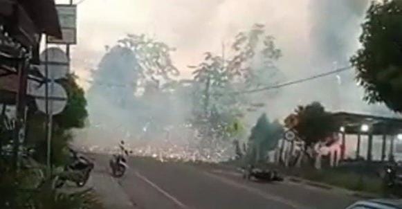 Explosión de pólvora almacenada