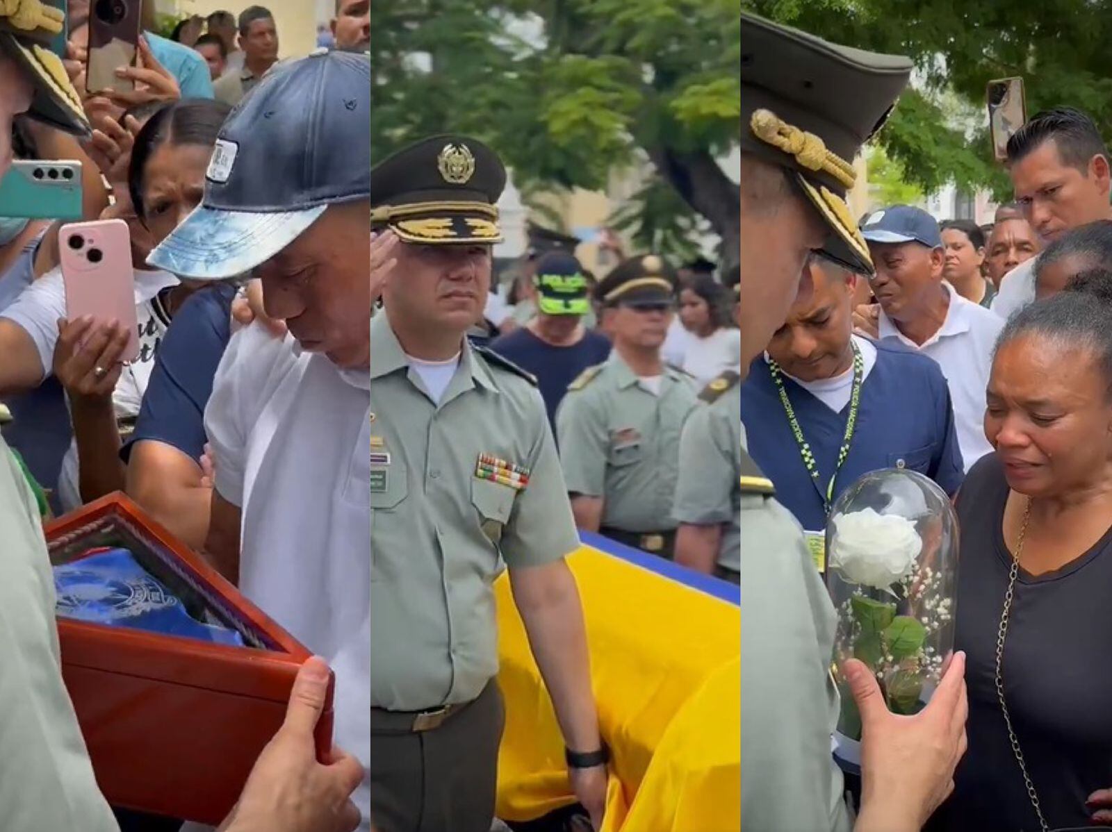 Despedida a patrullero de la Policía en Barranquilla.