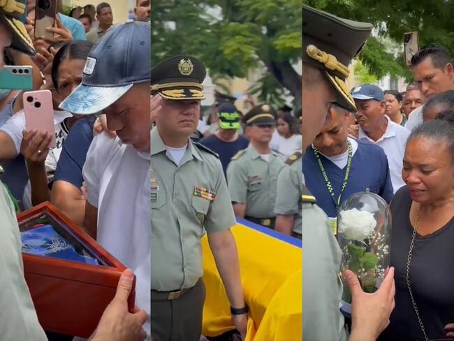Despedida a patrullero de la Policía en Barranquilla.