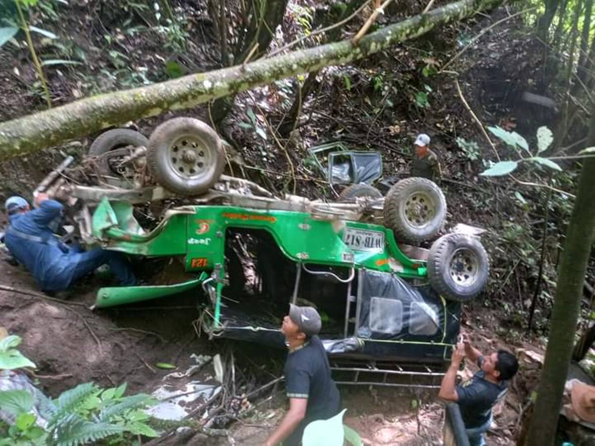 Un campero cayó a un abismo dejando 8 personas heridas en zona rural de Ibagué