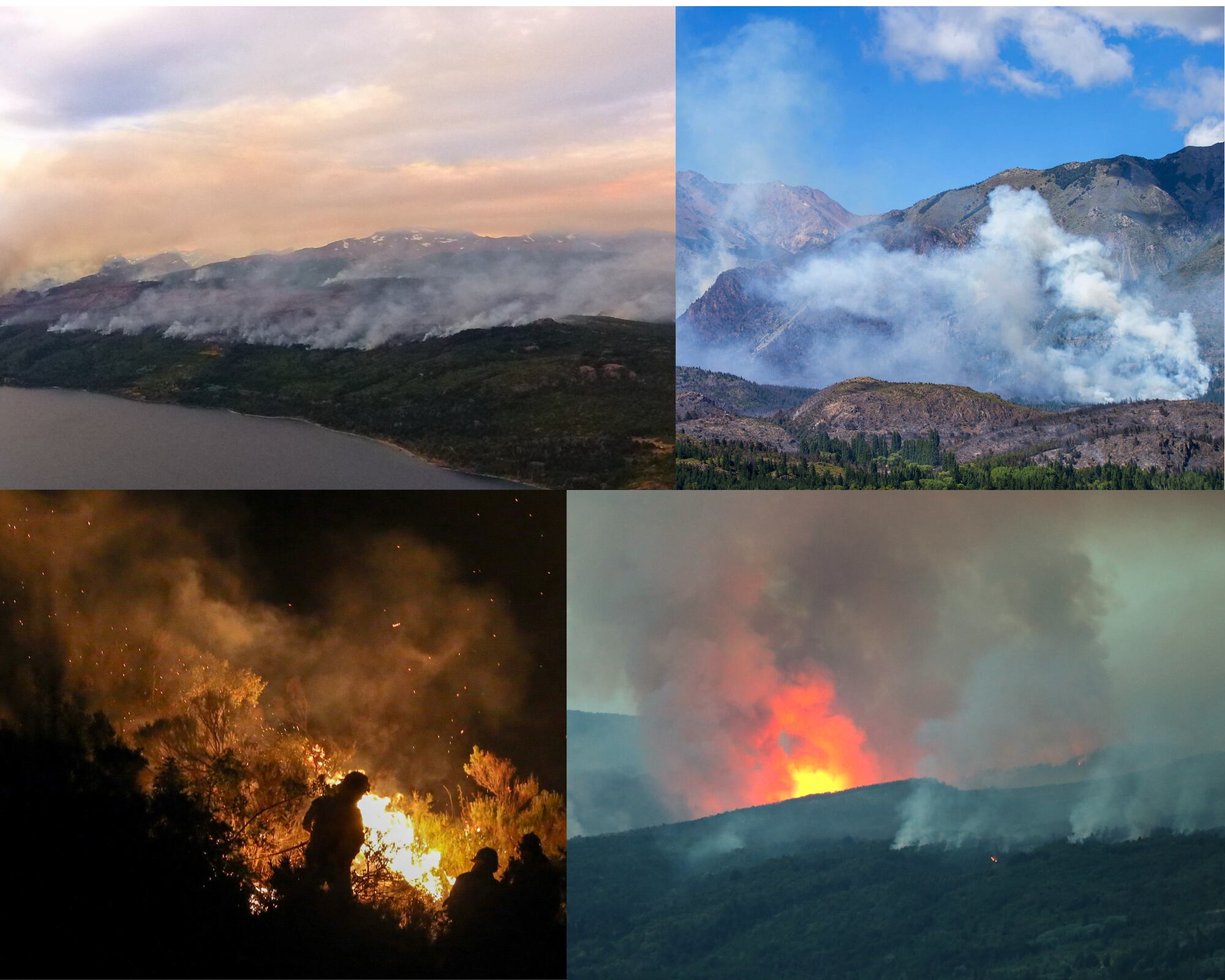 Por lo menos 200 brigadistas atienden los incendios que, en su mayoría, han destruido amplias áreas de parques nacionales en Chubut, Rio Negro y Neuquén. 
(Foto: Caracol Radio / Getty )