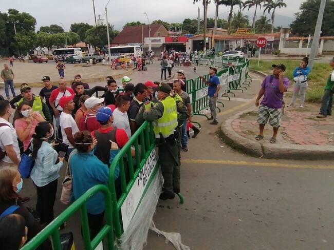 Entrada a La Parada en la frontera de Colombia con Venezuela