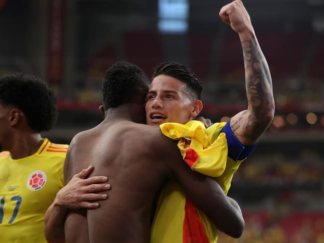 James Rodríguez festeja el paso a las semifinales de la Copa América 2024