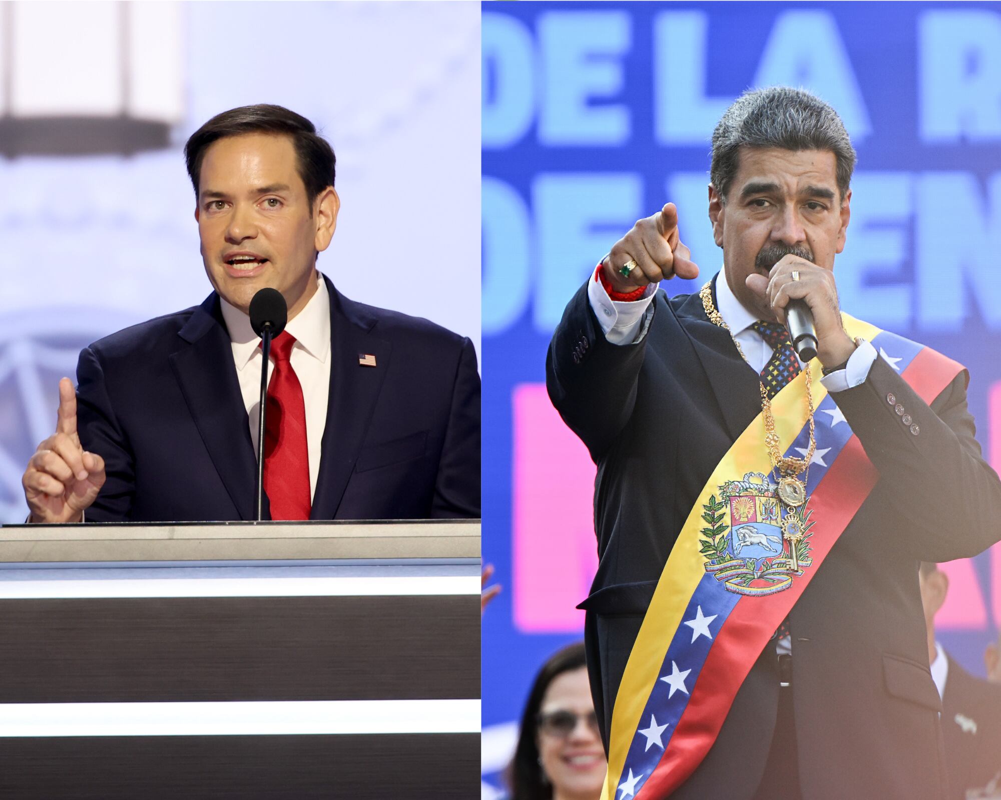 El secretario de Estado de Estados Unidos, Marco Rubio, advirtió que habrá "sanciones duras y crecientes" si Nicolás Maduro no permite un "flujo constante de vuelos de deportación sin excusas ni demoras". 
(Foto: Caracol Radio / Getty)
