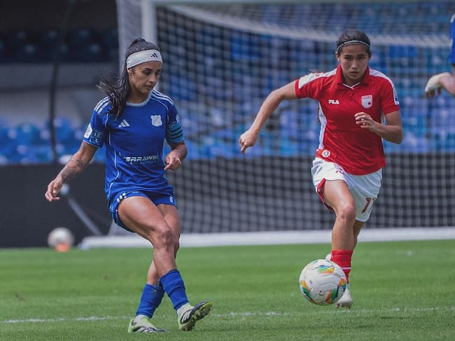 Millonarios y Santa Fe empataron 0-0 en la novena fecha de la Liga / Twitter: @MillosFcFem