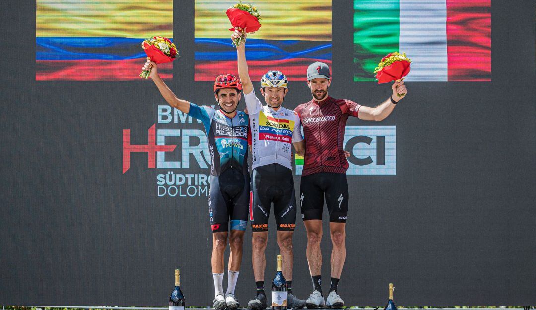 Leonardo Páez y Diego Arias en la clásica de las Dolomitas