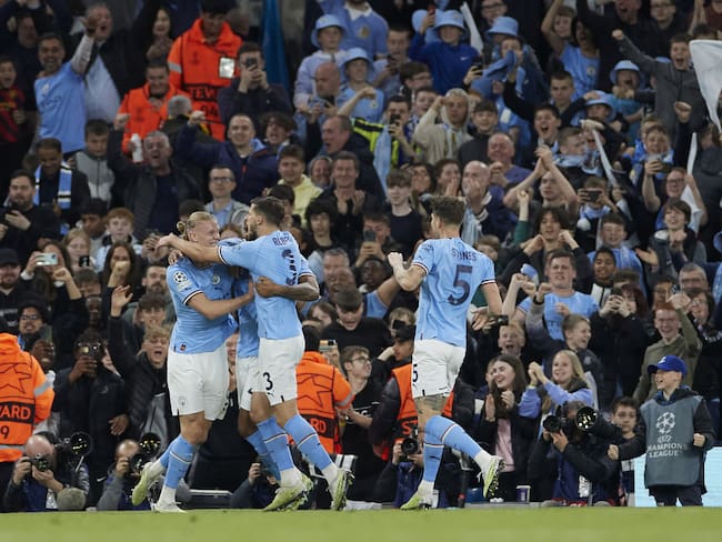 Manchester City. (Photo by Federico Titone/Anadolu Agency via Getty Images)