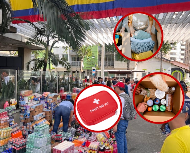 Le presentamos los principales centros de acopio alrededor del país tras la emergencia registrada por el terremoto de 7,4 en Colombia. - Foto Alcaldía de Santiago de Cali y Getty Images