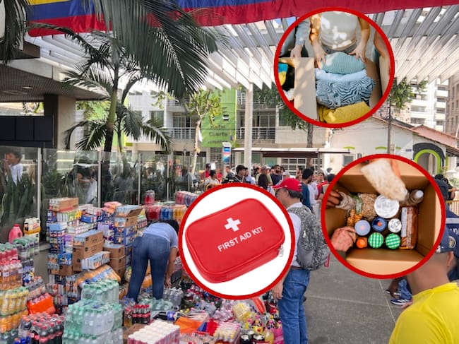 Le presentamos los principales centros de acopio alrededor del país tras la emergencia registrada por el terremoto de 7,4 en Colombia. - Foto Alcaldía de Santiago de Cali y Getty Images