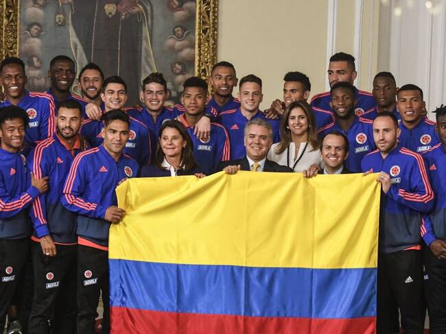 El presidente Iván Duque despidiendo a la Selección Colombia que participó en la Copa América de 2019.