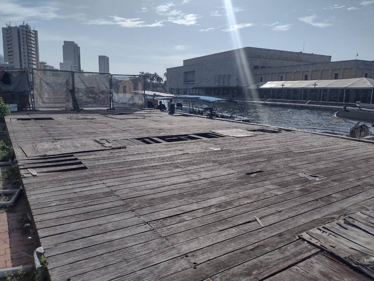 Muelle de la Bodeguita en Cartagena: un riesgo para visitantes y operadores turísticos