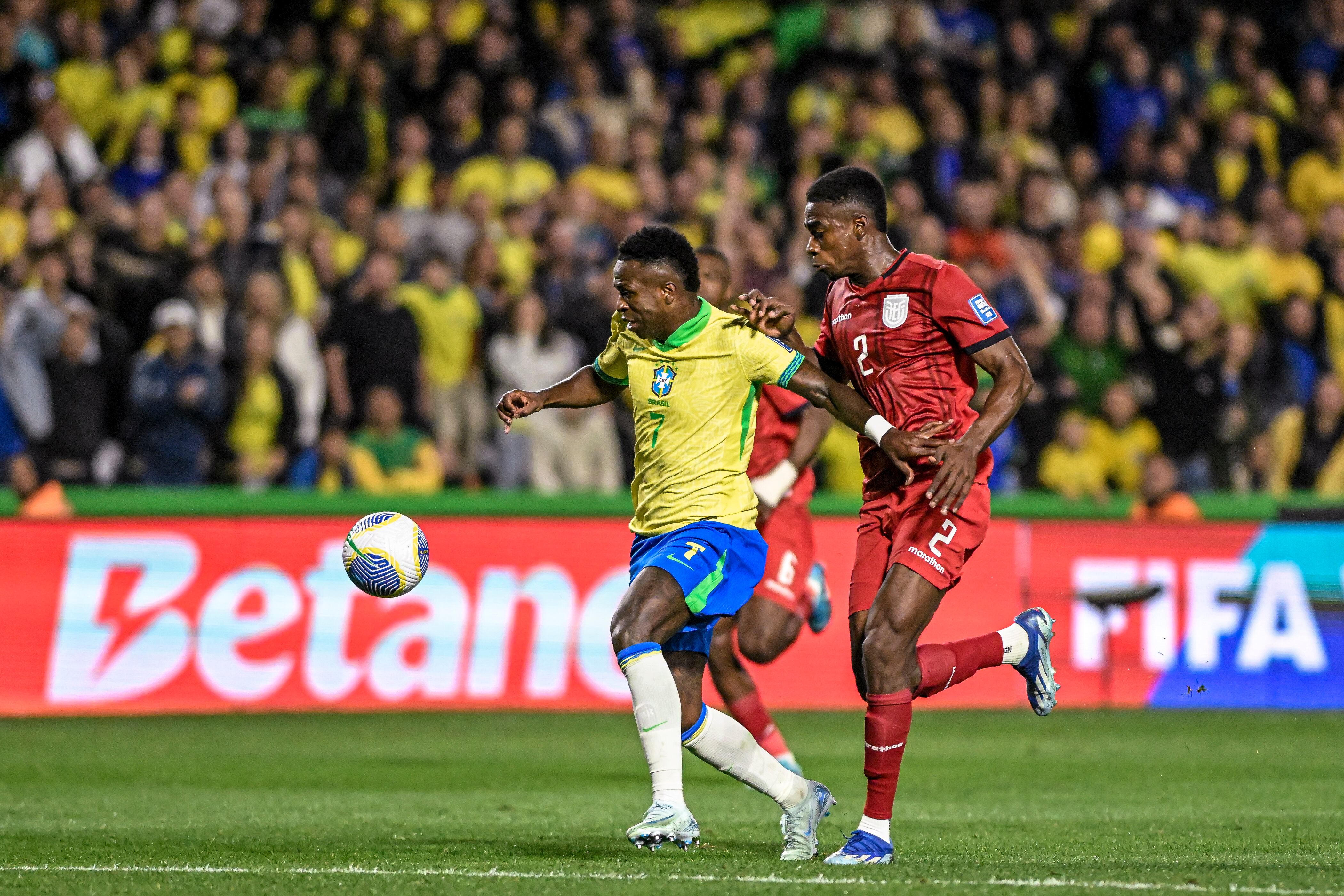 Brasil y Ecuador durante su último duelo de Eliminatorias. (Photo by Andre Ricardo/Eurasia Sport Images/Getty Images)